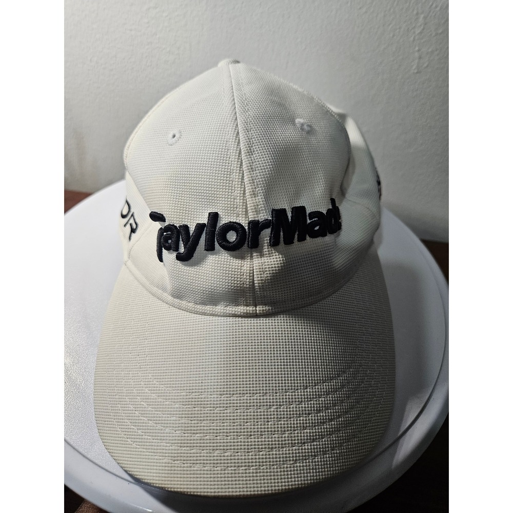 TaylorMade Golf Hat Mens OSFA White SLDR Tour Preferred Adjustable Performance